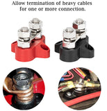 5/16" Terminal Studs M8 48V Junction Block Bus Bar Insulated Dual Heavy Duty Power Distribution Stud Positive Negative RV