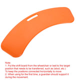 Patient Thickened Elderly Transfer Transferring Board for Wheelchair Users Orange Average Size