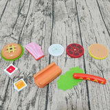 Wooden Simulation Strawberry Hamburger Set Kitchen Food Toys For Kids Pretend Playset