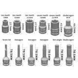 1/2-inch Impact Socket Bit 10Pcs 1/2" Drive TORX Screwdriver Bits T30-T80 Sizes Torx Key Wrench Tools Set for Repair