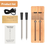 Advanced Smart Food Cooking Thermometer - 98FT Wireless Range with 2 Probes for BBQ, Oven, and Grill