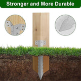 Small Railway Sleeper Brackets 10 Pack-Heavy Duty Sleeper Stakes for Pathway, Garden Raised Bed