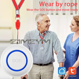 TUYA WiFi Wireless SOS Emergency Home Burglar Alarm Sensor Panic Button For Old Man Personal Self-Defense Smart Life App