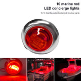 10pcs Waterproof Side Marker Indicators LED Bullet Lamp Mini Light 3/4"for Truck Bus Trailer Caravan Boat Motocycle 12V
