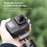 VRIG AC07 Sports Camera Quick Release Magnetic Adapter Mount Aluminum Alloy for Insta360 Ace/Ace Pro