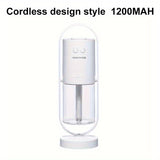 1pc 300ml Mini Ultrasonic Humidifier with 360 Degree Free Rotation and Large Fog Volume