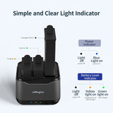 aMagisn AA10 3-slot Battery Charger Type-C Fast Charging Case Card Slots Sports Camera for DJI OSMO Action 4/3 Batteries