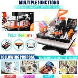 8 In 1 Combo Heat Press Magic Mug Sublimation T-Shirt Printing hine Price P8100-8