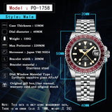 PAGANI DESIGN GTM Men Mechanical Watch NH34 Luxury Sapphire Glass Stainless steel Automatic Wacth 100M Waterproof Watch for Men