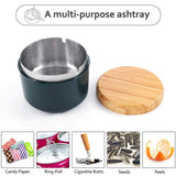 Cigarettes Indoor Or Outdoor Ashtray With 1 Stainless Steel Liner Ash Tray For Patio, Office And Home