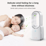 Quiet Small Creative Mini Electric Four Gears Bladeless Fan - For Office & Home, Portable USB Desktop Fan