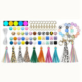 200Pcs For Keychain Making Kit, Multiple Styles Shapes 15Mm Silicone Bulk Rubber Beads Durable Easy To Use