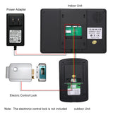 7 inch Monitor HD Video Door Phone Intercom System IR Night Vision Wired Doorbell Camera