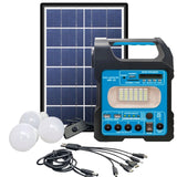 Emergency Lighting 2pcs/3pcs LED Bulbs with Solar Power Panel Generator Kit USB Charger FM Radio Camping Outdpper Home System