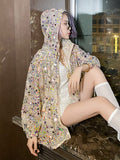 Long sleeve hooded cropped coat