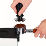 1pc 51/53/58mm Calibrated Espresso Tamper, Calibrated Coffee Tamper With Spring Aluminum Handle Stainless Steel Flat Base Coffee Mat