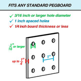 Pegboard Baskets Set Of 4,Hooks To Any Peg Board Wire Shelf Bins Organize Tools,Workbench,Accessories,Garage Storage