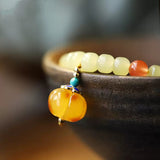 Fashion Honey Wax Pumpkin Bracelet Girl