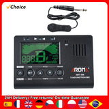 Aroma AMT-560 Electric Tuner & Metronome Built-in Mic with Pickup Cable 6.3mm for Guitar Chromatic Bass Violin Ukulele