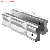 2PCS/Set 4 Inch Or 6 Inch CNC Milling Steel Vise Hard Jaw Fixture V-Type Jaw Aluminum Alloy Milling Kit
