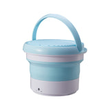 Mini Portable Ultrasonic Turbine Washing Machine Foldable Bucket Laundry Clothes Washer Cleaner for Home Travel