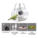 2X Bird Feeder With Wireless Outdoor Camera, Bird House With 720P Camera Night Version Wifi Camera,Black