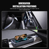 Dashboard Console Storage Box Tissue Anti-Slip Mat Phone Holder Stand For Tesla Model 3 Y Car Interior Accessories