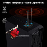NEW FENVI WIFI7 PCIE 8774Mbps BE200 BT5.4 Gaming Tri Band2.4G/5G/6GHz Desktop Wireless Network Card Adapter For Win10/11