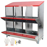 Chicken Nesting Box 6 Compartments Poultry Nest Box Chicken Egg Laying Coop for Farm Husbandry