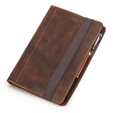 A5 Leather Office Document Holder Detachable Buckle 6 Ring Loose-leaf Notebook Cover Business Stationery