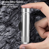 Glass Breaker Aluminum Alloy Seatbelt Cutter Keychain Small Rescue Hammer Portable Finger-Proof for Land and Underwater