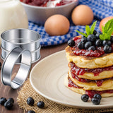 4 Inch Crumpet Rings, Set of 20 Stainless Steel Muffin Moulds Double Rolled Rings Round Tart Ring