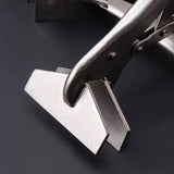 10-Inch D-type Woodworking Sheet Metal Welding Clamp 45 Steel Flat Nose Fixed Powerful Pliers
