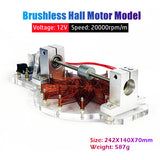Stark High Speed 20000rpm/min Brushless Hall Magnetic Suspension Motor Model For Science And Education
