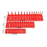 3/6PCS Set 1/4'' 3/8'' 1/2'' Socket Organizer Sleeve Holder Garage Storage Tool Metric SAE Plastic Home Tool Rack Tray Organizer