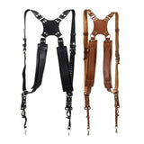 Adjustable Double Leather Harness High Quality Strap Camera Photography Comfortable Shoulder Straps New