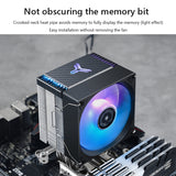 CPU Radiator ARGB 4 Heat Pipe 9cm Cooler Fan PWM Temperature Control Computer Accessories for INTEL LGA 1700 1200115X AM4