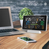 Tuya WIFI Station 7.5Inch Display Thermometer Hygrometer Indoor Outdoor Rain/Wind Gauge Weather Forecast US Plug