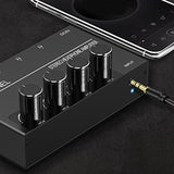 4 Channel Headphone Amplifier Headphone Splitter With 4 3.5MM Headphone Output And 3.5MM Audio Input