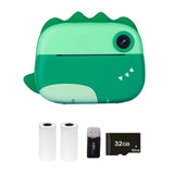 Kids Instant Printer 2.4 Inch Screen Dual Camera Timer Shooting 1080P Video Recording Thermal Inkless Printing