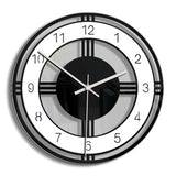 Nordic Style Wooden Wall Silent Transparent Acrylic Clock Home Living Room Corridor Study Decoration
