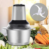 2 Speeds 500W Stainless steel 2L/3L Capacity Electric Chopper Meat Grinder Mincer Food Processor Slicer