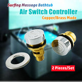 2PCS/Set Massage Bathtub Copper Surfing Pneumatic Brass Start Button Air Switch Controller With Leakage Protection