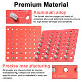 Nut Bolt Checker Set 28 Identifier Gauge Inch Metric Precise Screw Size and Thread Measuring Tools