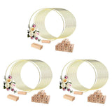 12Pcs Metal Floral Hoop Centerpiece with Base for Table,12 Inch
