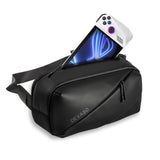 Travel Protective Shoulder Bag Large Capacity Game Organizer Bag PU Leather Waterproof for DEVASO Steam Deck/ROG ALLY