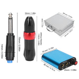 Tattoo Pen Adjustable Voltage Low Noise Tattoo Machine Aluminum Alloy Frame with Power Supply Wireless Foot Pedal for Beginners
