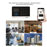433MHz Wireless WIFI + GSM Auto-dial Alarm Security System LCD Display Door PIR Motion Sensor Phone APP Remote Control