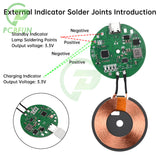 20W Car Charging Mobile Phone Wireless Charger Module with Three Coil Transmission End 24V 12V Wide Voltage