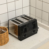 4 Slices Counter Toaster Breakfast hine Convenient Household Double Independent Control Panel Adjustable for Sand Waffle